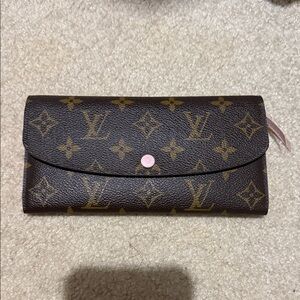 Louis Vuitton Monogram Wallet with Pink Accent